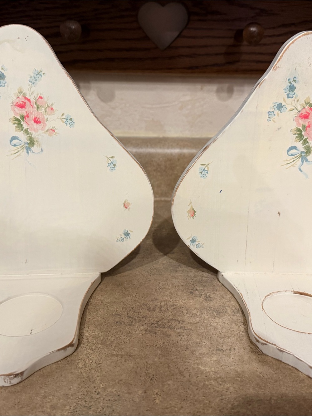 Vintage (2005-yep, it’s vintage now!)  Floral Wall Sconces - Shabby Chic
